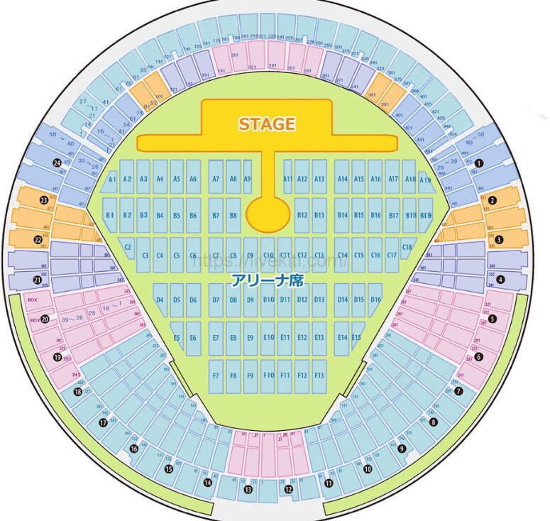 Hey! Say! JUMPドームツアー2024-2025 座席表